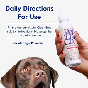 PetLab Co. - Clear Ears Therapy Ear Cleaner for Dogs - Supporting Yeast, Itchy Ears & Healthy Ear Canals - Alcohol-Free Dog Ear Wash - Optimized Dog Ear Cleaner Solution - Packaging May Vary