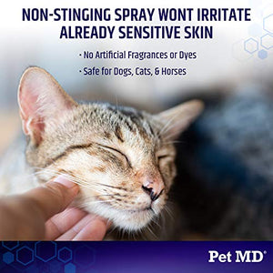 Pet MD Hydrocortisone Spray for Dogs, Cats, Horses - Itch Relief Spray & Hot Spot Treatment for Dogs, Irritated Dry Itchy Skin, Allergies, and Dermatitis - Reduces Topical Inflammation - 4 oz