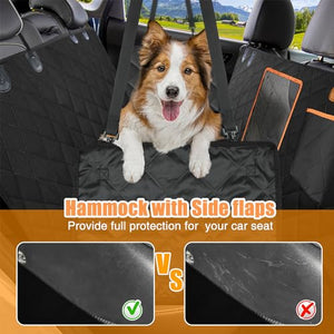 Kytely Dog Car Seat Cover, Waterproof Dog Car Hammock with Mesh Window, Anti-Scratch Nonslip Car Dog Cover Back Seat, Durable Pet Dog Seat Cover for Cars Trucks and SUVs