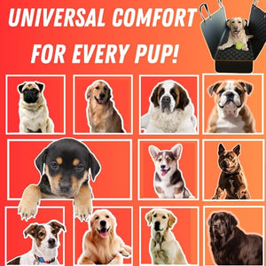 Dog Car Seat Cover for Back Seat for XL Cars, SUVs & Trucks - Durable Car Cover Protector for Dogs, Nonslip Backseat Dog Hammock, Waterproof Scratchproof Protection Against Dirt, Pet Fur w/Side Flaps