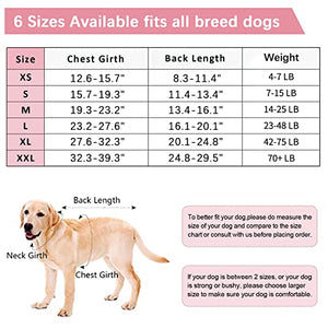 Kuoser Recovery Suit for Dogs Cats After Surgery, Professional Pet Recovery Shirt Dog Abdominal Wounds Bandages, Substitute E-Collar & Cone,Prevent Licking Dog Onesies Pet Surgery Recovery Suit