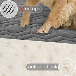 Tcksstex Waterproof & Non-Slip Dog Bed Cover and Pet Blanket Sofa Pet Bed Mat ，car Incontinence Mattress Protectors Furniture Couch Cover for Most Cats Dogs,Pets<52x82-Dark Grey>