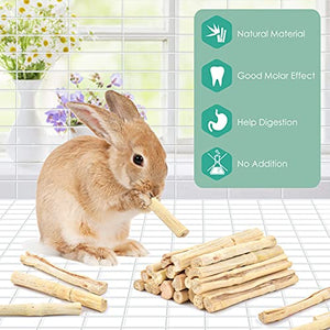 Bissap Sweet Bamboo Chew Sticks for Rabbits 500g/1.1Ib, Bunny Molar Treats Snack for Small Animals Hamsters Chinchillas Guinea Pigs Squirrels Natural Teeth Grinding Toys