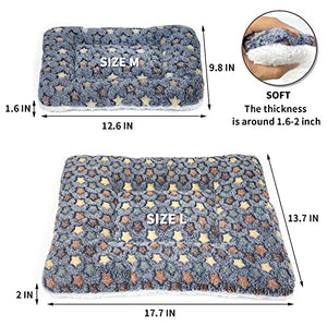 Amakunft 2 Pcs Guinea Pig Bed Mat Washable, Rabbit Winter Bed Pad for Indoor, Warm Small Animal Bed Mattres, Fleece Sleeping Pad for Bunny, Rat, Hedgehog, Sugar Glider, Chinchilla