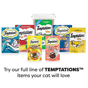 Temptations Kitten Treats, Chicken & Dairy and Salmon & Dairy, Crunchy and Soft Treat, 4-Pack Multipack (6.3 Ounce Per Pack)