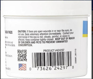 Miracle Care Eye Wash Pads For Dogs And Cats Made In USA, Soft Pet Wipes For Gently Cleaning Eyes, Sterile Cat and Dog Wipes Formulated To Remove Eye Debris, 90 Count