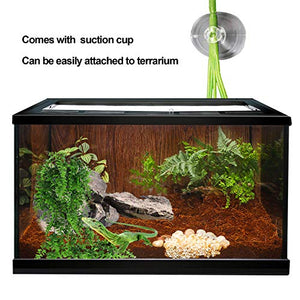 kathson 3 PCS Reptile Vines Plants Flexible Bendable Jungle Climbing Vine Terrarium Plastic Plant Leaves Pet Tank Habitat Decor for Bearded Dragons Lizards Geckos Snakes Frogs and More Reptiles