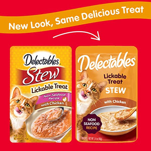 Delectables Non-Seafood Stew Lickable Wet Cat Treats, Chicken, 1.4 oz (Pack of 12)