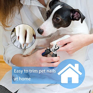 Perperqer Dog Nail Clipper,Dog Nail Trimmers with Safety Guard for Small Medium Large Breed Dog & Cat to Avoid Over Cutting,Professional Grooming Tool with Quick Sensor and Dog Nail File