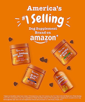 Zesty Paws Multivitamin Treats for Dogs - Glucosamine Chondroitin for Joint Support + Digestive Enzymes & Probiotics - Grain Free Dog Vitamin for Skin & Coat + Immune Health - Chicken Flavor - 90ct