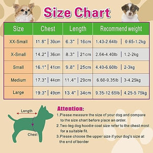 Jecikelon Winter Dog Hoodie Sweatshirts with Pockets Warm Dog Clothes for Small Dogs Chihuahua Coat Clothing Puppy Cat Custume (X-Small, Coffee)