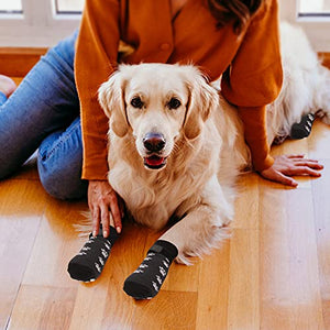 Rypet Anti Slip Dog Socks 3 Pairs - Dog Grip Socks with Straps Traction Control for Indoor on Hardwood Floor Wear, Pet Paw Protector for Small Medium Large Dogs L