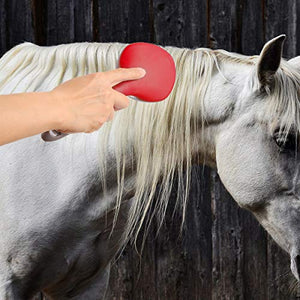 BOTH WINNERS Mane and Tail Brush for Horses and Dogs with Soft Touch Grip (RED)