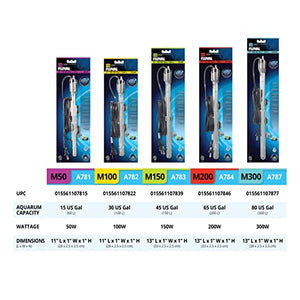 Fluval M50 Ultra-Slim Submersible Aquarium Heater – 50W Underwater Heater for Aquariums up to 15 Gal.