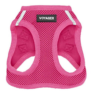 Voyager Step-in Air Dog Harness - All Weather Mesh Step in Vest Harness for Small and Medium Dogs by Best Pet Supplies - Harness (Fuchsia), Small