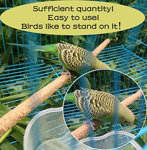 20Pcs Sand Perch Covers for Bird - 7.5" Bird Perchs Bird Stand Bird Cage Accessories Natural Wood Perch Platform Paw Grinding Stick for Parakeets, Lovebirds, Parrotlets, Canaries