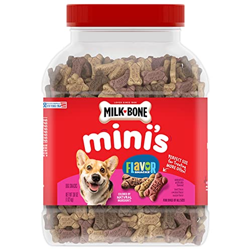 Milk-Bone Flavor Snacks Dog Biscuits, Mini Crunchy Dog Treats, 36 Ounce