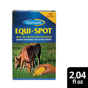 Farnam Equi-Spot, Horse Fly Control, Long-lasting Protection, 6 Applications, 12-Week Supply for One Horse