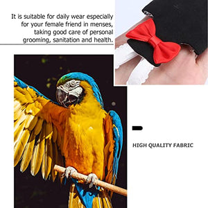 POPETPOP Bird Diaper Parrot Flight Suit - Bird Clothes Creative Bird Pilot Clothing with Waterproof Liner Pet Bird Macaw Cockatiel Clothes Halloween-Black