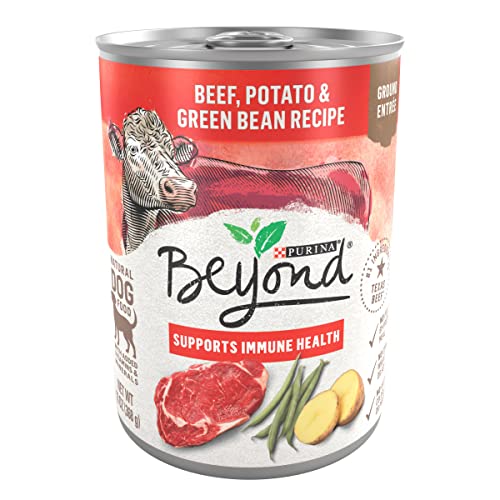 Purina Beyond Natural Wet Dog Food Pate, Grain Free Beef, Potato & Green Bean Recipe Ground Entree - 13 oz. Can