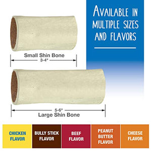 Cadet Stuffed Shin Bone for Dogs - Long-Lasting Peanut Butter Flavored Dog Chew Bone for Aggressive Chewers - Supports Dog Dental Health, Large (1 Count)