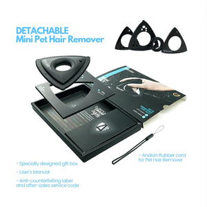 Analan Mini Pet Hair Remover for Car Detailing Supplies, Carpet Dog Hair Remover for Car Interior, Triangle Dog Hair Remover for Auto Detailing, Couch, Furniture, Lint, Carpet(Matte Black)