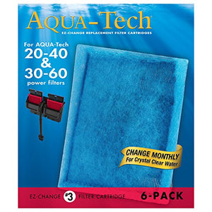 Aqua-Tech EZ-Change Aquarium Filter Cartridge ( EZ #3 - 6 Pack )