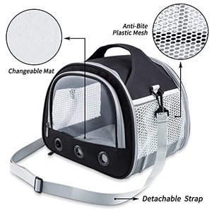 Small Animal Carrier Bag Guinea Pig Carrier Large Size,Portable Bag with Strap for Hedgehog Squirrel Chinchilla (Upgraded Version)