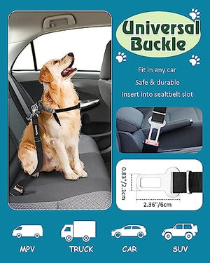 Vastar 2 Packs Adjustable Pet Dog Cat Car Seat Belt Safety Leash Vehicle Seatbelt Harness