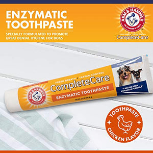 Arm & Hammer Complete Care Enzymatic Dog Toothpaste, 6.2 oz - Dog Toothpaste for Puppies and Adult Dogs, Arm and Hammer Toothpaste for Dogs - Pet Toothpaste, Dog Dental Care and Clean Dog Teeth