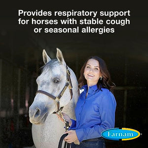 Farnam Cough Free Horse Cough Supplement Pellets, Provides Respiratory Support for Horses W/Seasonal Allergies or Stable Cough, 1.75 lb, 48 Day Supply