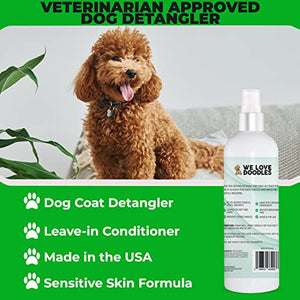 We Love Doodles Dog Detangler Spray - Leave-in Conditioner for Dogs - Dog Detangling Spray - Dematting Spray for Dogs - Tangle Remover - Made in The USA - Large 16 fl oz (Lavender)
