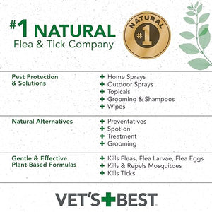 Vet's Best Flea and Tick Home Spray - Dog Flea and Tick Treatment for Home - Plant-Based Formula - Certified Natural Oils - 32 oz