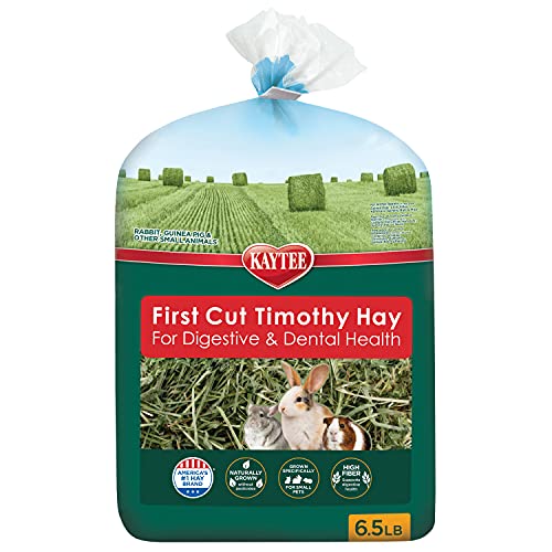 Kaytee 1st Cut Hearty and Crunchy Timothy Hay for Pet Guinea Pigs, Rabbits & Other Small Animals, 6.5 Pound