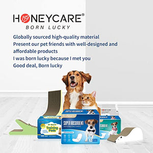 Honey Care All-Absorb, Small 17.5" x 23.5", 120 Count, Dog and Puppy Training Pads, Ultra Absorbent and Odor Eliminating, Leak-Proof 5-Layer Potty Training Pads with Quick-Dry Surface, Blue, A05