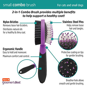 Groomer's Best Small Combo Brush for Cats and Small Dogs