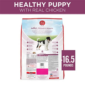 Purina ONE Plus Healthy Puppy Formula High Protein Natural Dry Puppy Food With added vitamins, Minerals And Nutrients - 16.5 lb. Bag