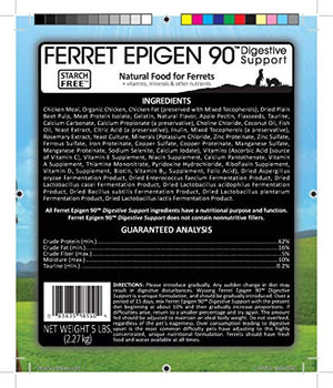 Wysong Ferret Epigen 90 Digestive Support - Dry Ferret Food - 5 Pound Bag