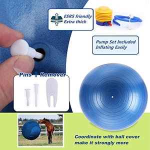 Herding Ball for Horse, 40" Anti-Burst Giant Soccer Ball Toy for Horses, Pump Included