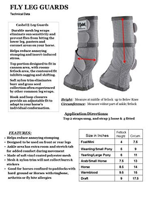 Cashel Crusader Leg Guard Fly Boots, Grey, Horse