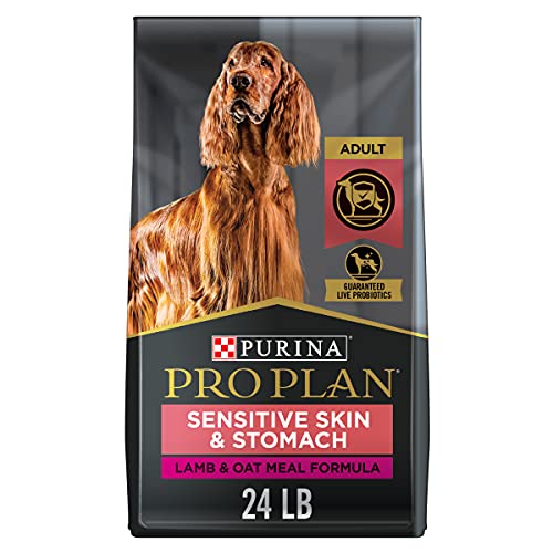 Purina Pro Plan Sensitive Skin and Sensitive Stomach Dog Food With Probiotics for Dogs, Lamb & Oat Meal Formula - 24 lb. Bag