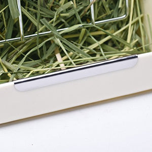 CalPalmy Hay Feeder for Rabbits, Guinea Pigs, and Chinchillas - Minimize Waste and Mess with 5.5" x 3.5" x 7.4" Hanging Alfalfa and Timothy Hay Dispenser