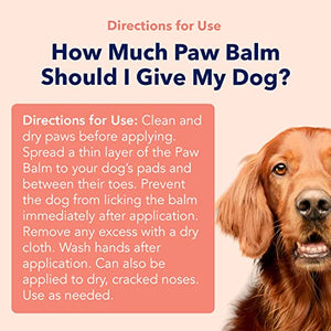 Vets Preferred Paw Balm Pad Protector for Dogs – Dog Paw Balm Soother – Heals, Repairs and Moisturizes Dry Noses and Paws – Ideal for Extreme Weather Season Conditions - 2 Oz