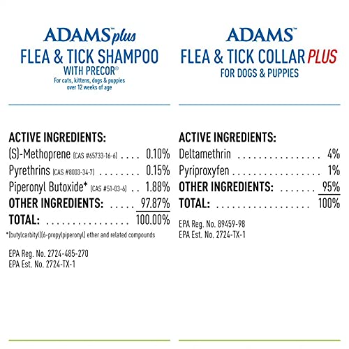 Adams Plus Shampoo 12 oz. + Flea & Tick Collar Petzie