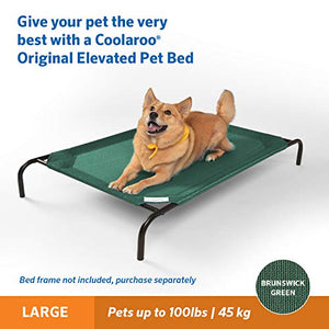 Coolaroo Replacement Cover, The Original Elevated Pet Bed by Coolaroo, Large, Brunswick Green