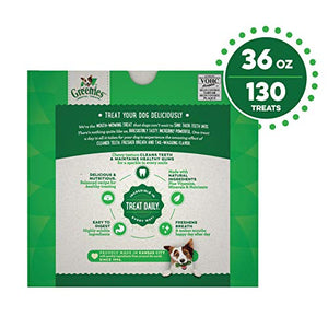 GREENIES Original TEENIE Natural Dog Dental Care Chews Oral Health Dog Treats, 36 oz. Pack (130 Treats)