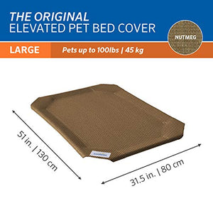 Coolaroo Replacement Cover, The Original Elevated Pet Bed by Coolaroo, Large, Nutmeg