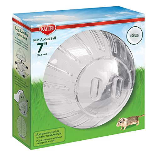 Kaytee 7" Clear Run-About Exercise Ball For Pet Hamsters & Gerbils