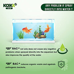 KOIKA BAC+ Aquarium Probiotics, Immunity Boosting, Disease Resistance & Improve The Digestive System (BAC+,105ml)