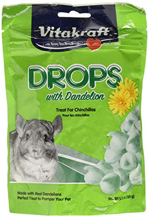 Vitakraft (2 Pack) Dandelion Drops for Chinchillas (5.3 Ounces Per Pack)